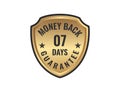 7 days Money back guaranteed gold shield badge
