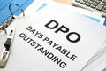 Days payable outstanding DPO. Royalty Free Stock Photo