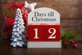 Days till Christmas calendar. Royalty Free Stock Photo