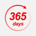 365 days vector icon