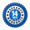 14 Days Warranty Badge Isolated Royalty Free Stock Photo