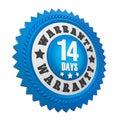 14 Days Warranty Badge Isolated Royalty Free Stock Photo