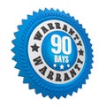 90 Days Warranty Badge Isolated Royalty Free Stock Photo
