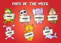 Days of the week Royalty Free Stock Photo