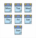 Days of the week calendar