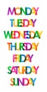 DAYS OF THE WEEK icons poster