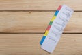 The days of the week - the paper stickers attached to the board is Royalty Free Stock Photo