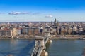 Dayshot at Danube river panoramic city view Royalty Free Stock Photo