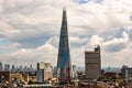 Daytime cityscape skyline of London downtown modern business center skyscrapers with the famous Shard skyscraper in the center