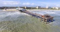 Cocoa beach pier aerial view Royalty Free Stock Photo