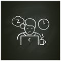 Daytime fatigue chalk icon Royalty Free Stock Photo