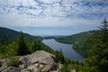 Daytime image from North Bubble of Jordan Pond at Acadia National Park Royalty Free Stock Photo