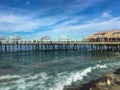 Redondo Beach Pier under blue skies Royalty Free Stock Photo