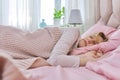 Daytime sleep, mature woman sleeping during daypeople