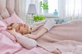 Daytime sleep, mature woman sleeping during daypeople