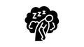 daytime tiredness or sleepiness glyph icon animation