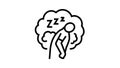 daytime tiredness or sleepiness line icon animation