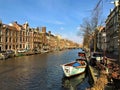 Canal and architecture in central Amsterdam, Netherlands