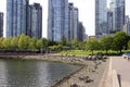 Daytime view of the waterfront in downtown Vancouver, British Columbia, Canada Royalty Free Stock Photo