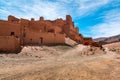 Daytime wide angle shoot of Adobe House Village in the Draa Valley, Morocco