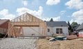 Construction of Modular Home Garage in Progress Royalty Free Stock Photo