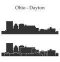 Dayton, Ohio city silhouette Royalty Free Stock Photo