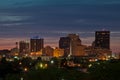 Dayton Ohio skyline at dusk Royalty Free Stock Photo