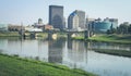 Dayton Ohio Skyline Reflection Royalty Free Stock Photo