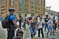 Dayton, Ohio United States 05/30/2020 police and SWAT officers controlling the crowd at a black lives matter protest