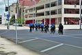 Dayton, Ohio United States 05/30/2020 police and SWAT officers controlling the crowd at a black lives matter protest