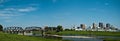 Dayton Train Bridge Pano Royalty Free Stock Photo