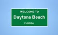 Daytona Beach, Florida city limit sign. Town sign from the USA