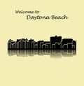 Daytona Beach, Florida city silhouette