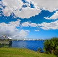 Daytona Beach Halifax river in Florida cabin Royalty Free Stock Photo