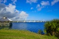 Daytona Beach Halifax river in Florida cabin Royalty Free Stock Photo