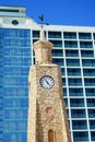 Daytona Beach oceanview hotel clock Royalty Free Stock Photo