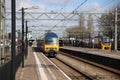 DAZ intercity double decker train at the trainstation of Den Haag Laan van NOI in the Netherlands.