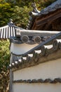 Dazaifu, Kyushu, Japan. Traditional Japanese temple architecture detail Royalty Free Stock Photo