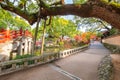 Dazaifu Tenmangu shrine dedicated to the spirit of Sugawara Michizane, a scholar and politician of the Heian Period Royalty Free Stock Photo