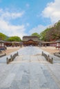 Dazaifu Tenmangu shrine dedicated to the spirit of Sugawara Michizane, a scholar and politician of the Heian Period Royalty Free Stock Photo