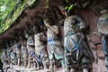 Dazu Rock Carvings Royalty Free Stock Photo