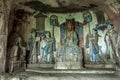 Dazu Rock Carvings in Chongqing Shu diagenetic Cliff Jade niches Royalty Free Stock Photo