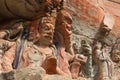 Dazu rocky carvings Royalty Free Stock Photo