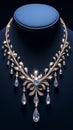 Dazzling adornment Detailed shot of an elegant diamonds necklace