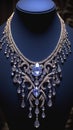 Dazzling adornment Detailed shot of an elegant diamonds necklace