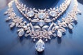 Dazzling adornment Detailed shot of an elegant diamonds necklace