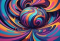 Dazzling, amorphous 3D structures in a prismatic color scheme