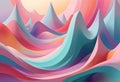 Dazzling, amorphous 3D structures in a prismatic color scheme