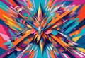 Dazzling, amorphous 3D structures in a prismatic color scheme