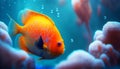 Dazzling Angel Fish in the Vivid Reef\'s Underwater Wonderland. Generative AI